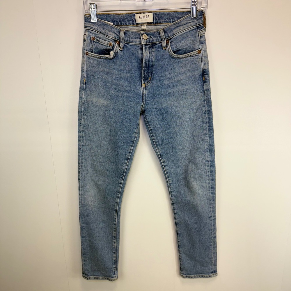 AGOLDE Toni Jeans High Rise Slim Fit Ankle Light Wash‎ Denim Size 24